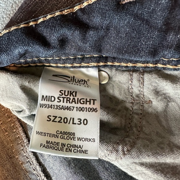 Silver women’s jeans size 20W - Picture 2 of 4